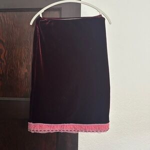 Betsey Johnson Velvet Skirt